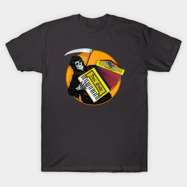 Death Plays an Obnoxious Accordian T-Shirt by FanboyMuseum